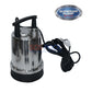 Superior Pump Stainless Steel Utility 1/2HP Pump | 25' Power Cord | 91592 with power cord, showing stainless steel design for pool drainage.