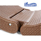 Close-up of SwimWays Terra Sol Sonoma Pool Lounge, SOS Pool, featuring rattan-style vinyl texture, SKU: 10001770.