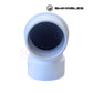 Swimables 2" Socket x 2" SPG Street Sweep 90 Elbow | SW-39-912, durable white PVC fitting for pool plumbing.