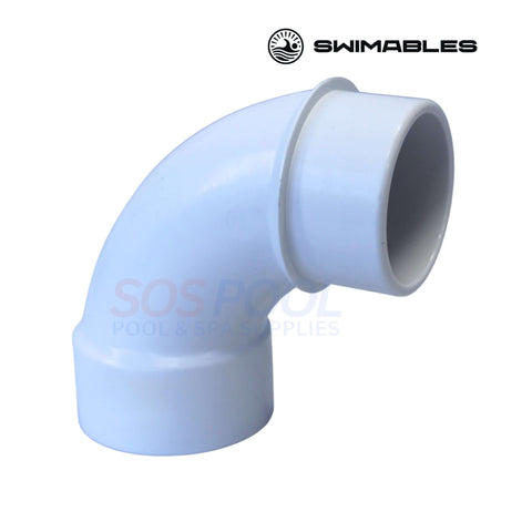 Swimables 2" Socket x 2" SPG Street Sweep 90 Elbow | SW-39-912 PVC fitting for pool plumbing systems from SOS Pool.