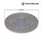 Swimables 9.125" gray skimmer lid for American Products, enhancing pool performance and maintenance access.