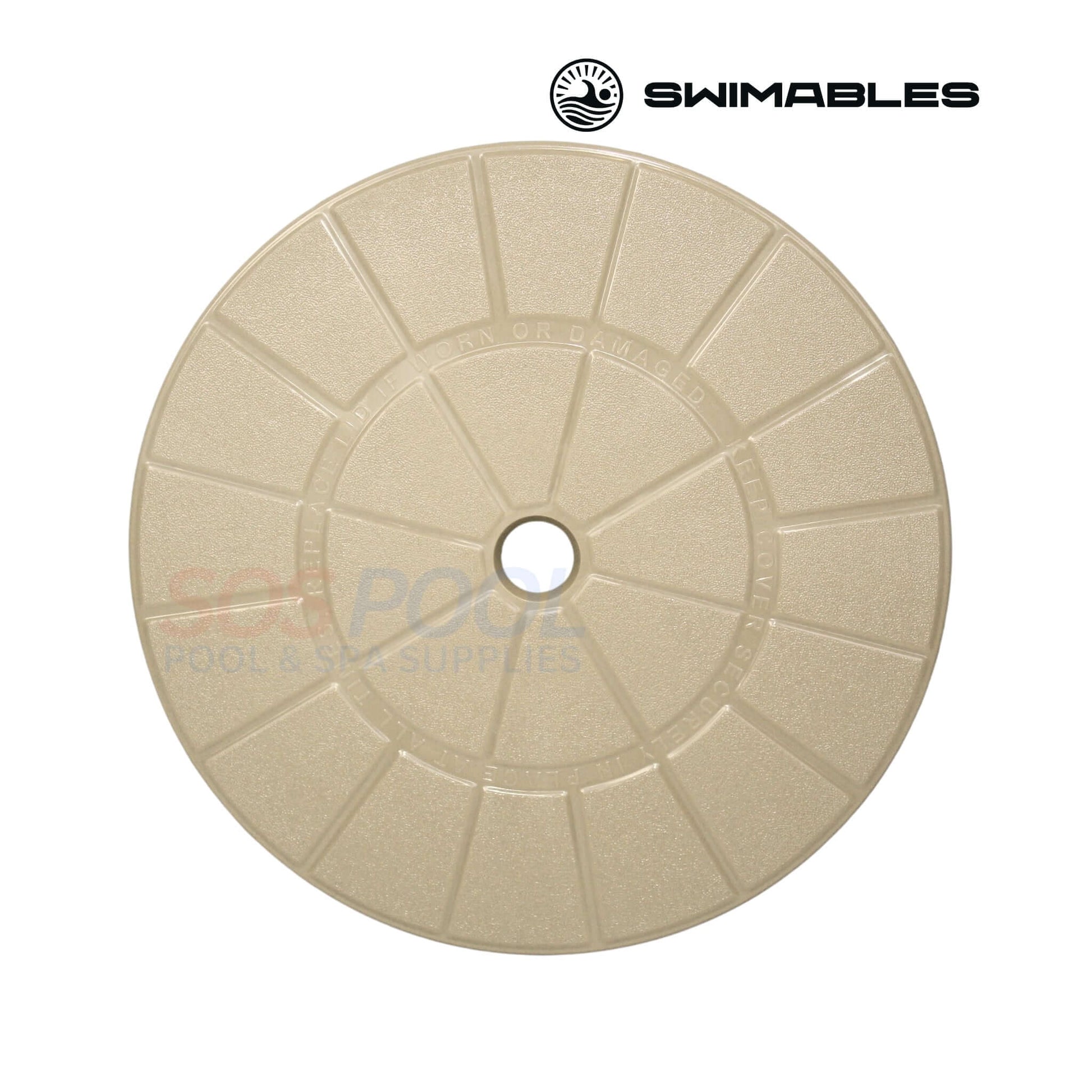 Swimables American Products Skimmer Lid 9.125 inch tan for optimal pool performance - SOS Pool.