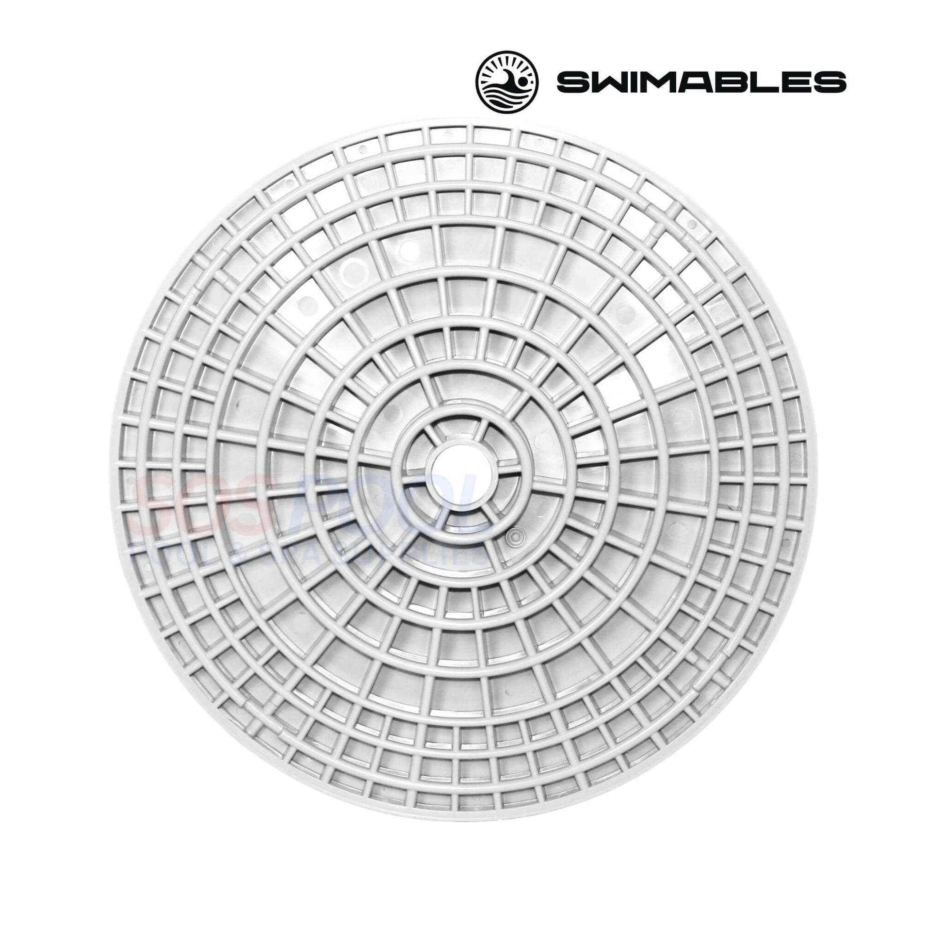 Swimables American Products skimmer lid, 9.125-inch white design for optimal pool coverage, compatible with SOS Pool.