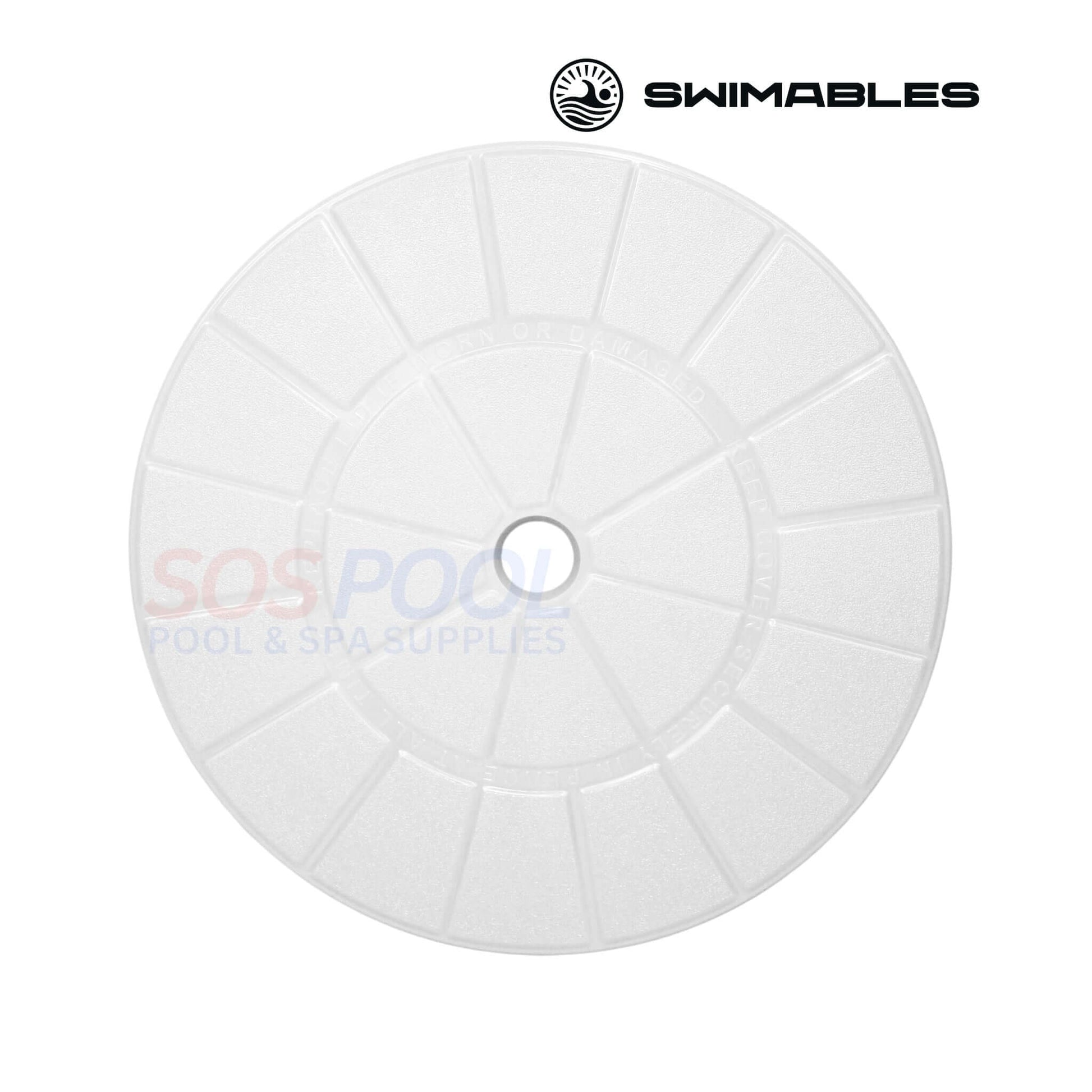 Swimables Skimmer Lid, 9.125", White, compatible with American Products skimmers, SOS Pool.