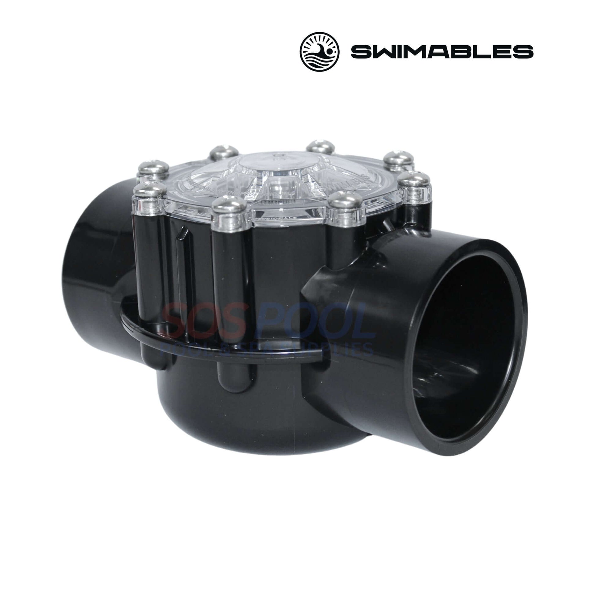 Swimables CPVC Check Valve SW-35-120, 2" x 2.5" for SOS Pool, durable corrosion resistant plumbing accessory.