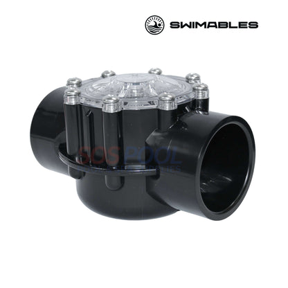 Swimables CPVC Check Valve SW-35-120, 2" x 2.5" for SOS Pool, durable corrosion resistant plumbing accessory.
