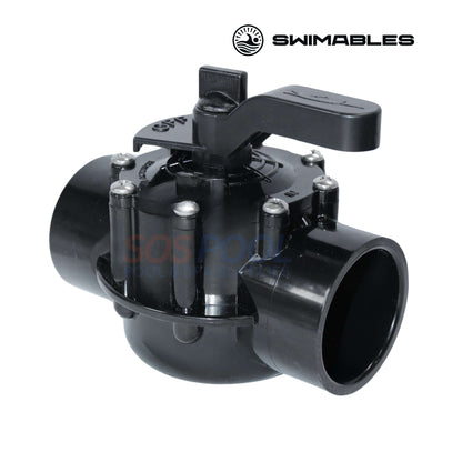 Swimables CPVC Diverter Valve 4716, 2" x 2.5" connections for SOS Pool systems, durable and heat-resistant.