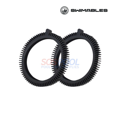 Swimables Hayward Poolvergnuegen Tires with Super Hump | 896584000-594 | SW-61-594, black rubber tires with raised tread for improved grip.