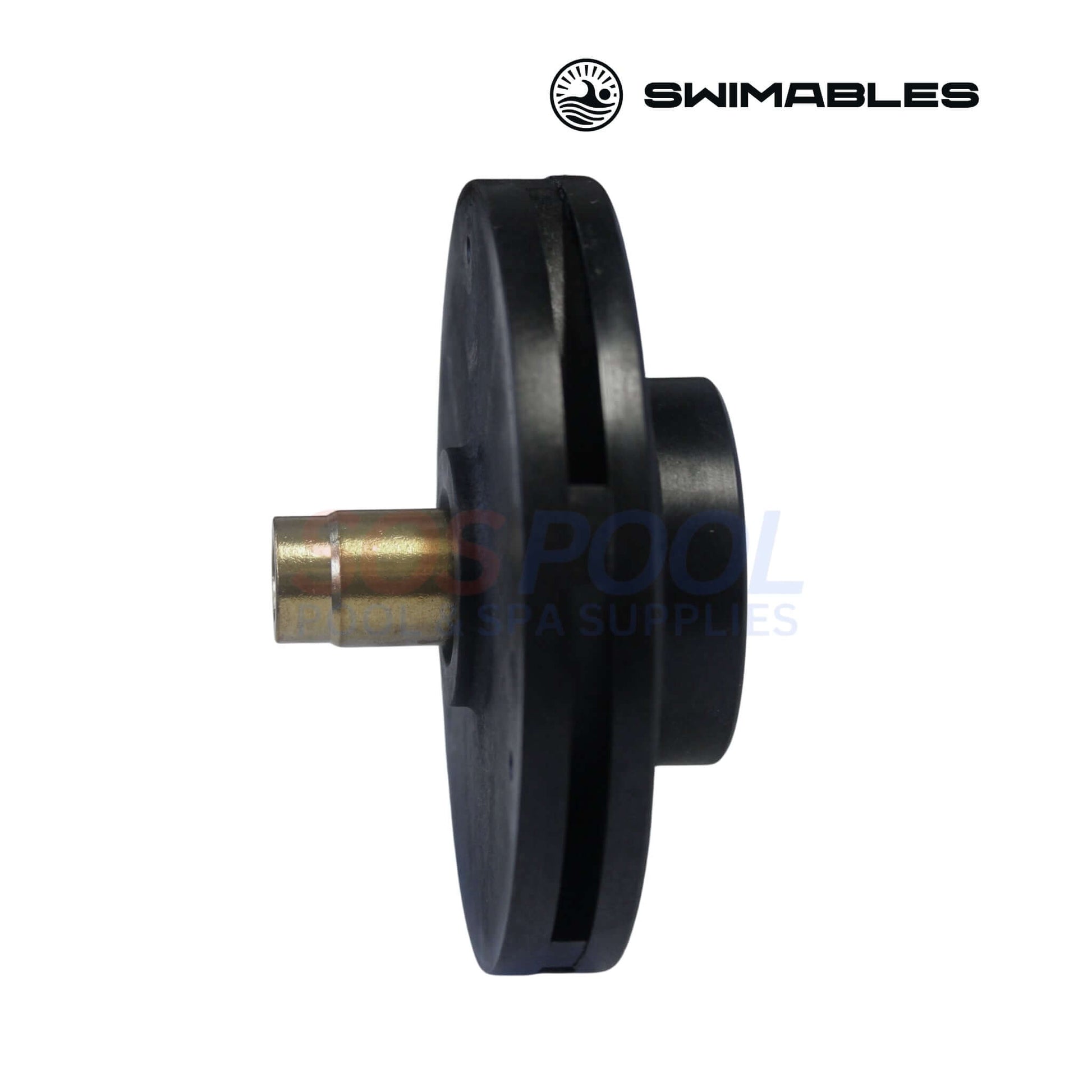 Swimables Hayward Pump 1HP Impeller | SPX2607C | SW-22-003 side view, black design, essential for pool supplies and swimming pool parts.