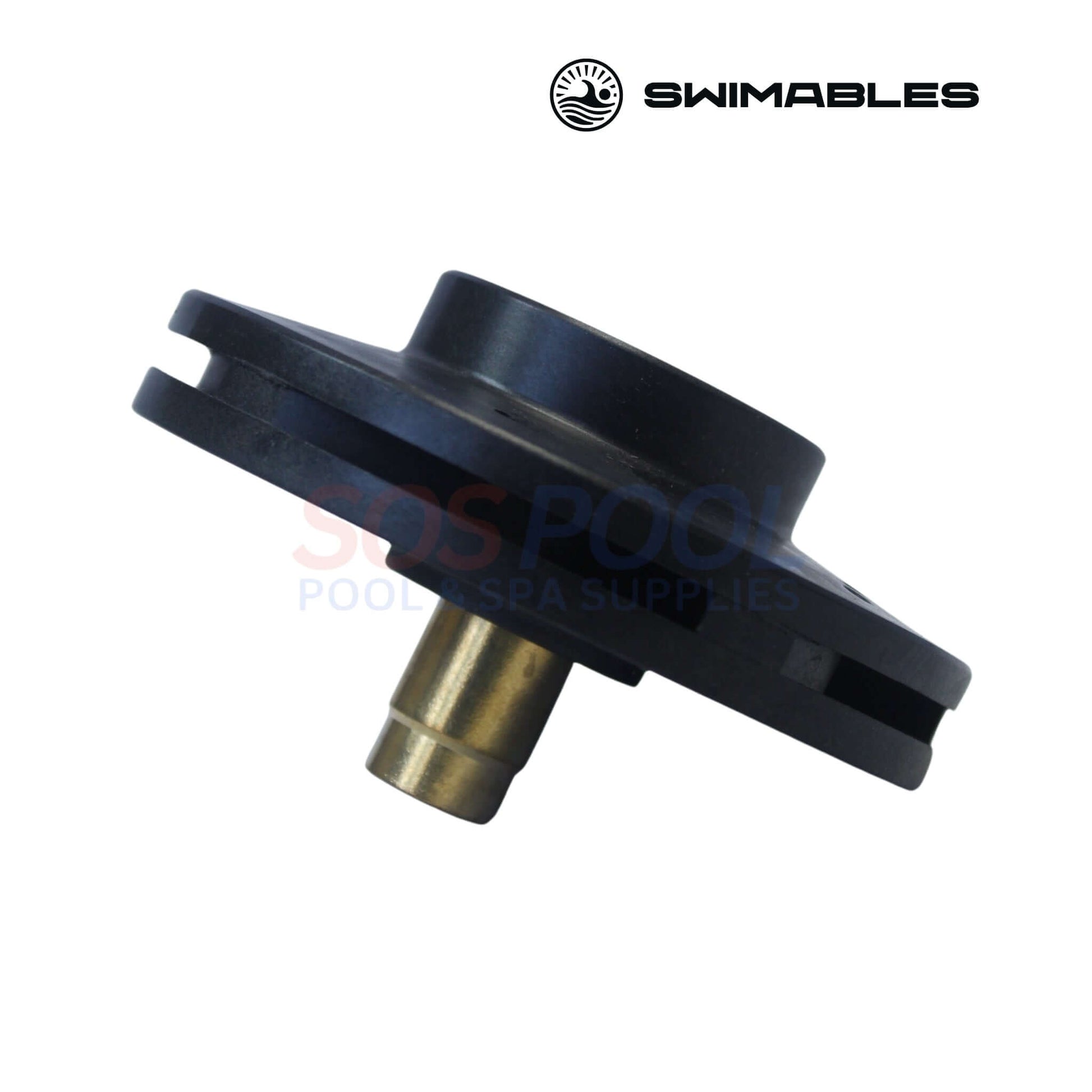 Swimables Hayward Pump 1HP Impeller | SPX2607C | SW-22-003 in black, angled view showcases durability for pool supplies.