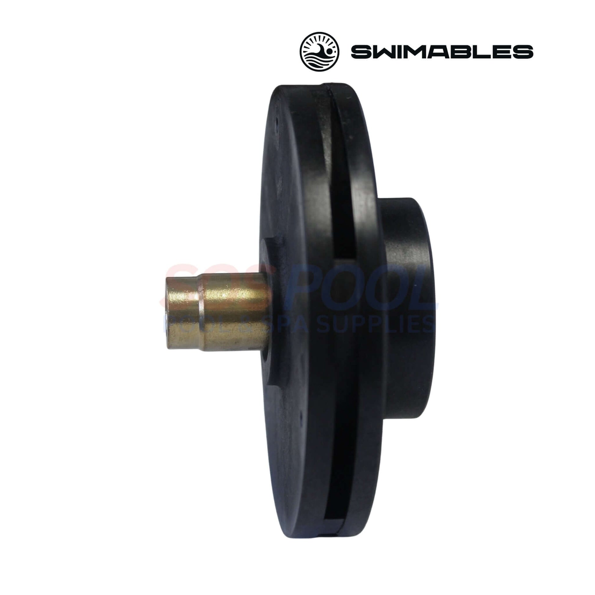 Swimables Hayward Pump 2HP Impeller | SPX2615C | SW-22-005, black replacement impeller for pool pumps, precision molded for efficiency.