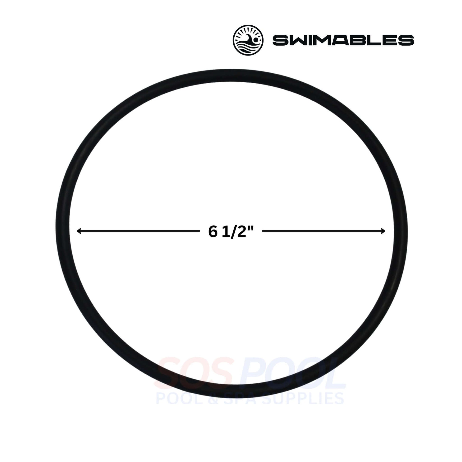 Swimables Hayward Super II Strainer Lid O-Ring | SPX3000S | SW-80-012, black rubber ring, 6 1/2" diameter, pool parts.