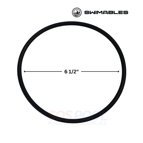 Swimables Hayward Super II Strainer Lid O-Ring | SPX3000S | SW-80-012, black rubber ring, 6 1/2" diameter, pool parts.