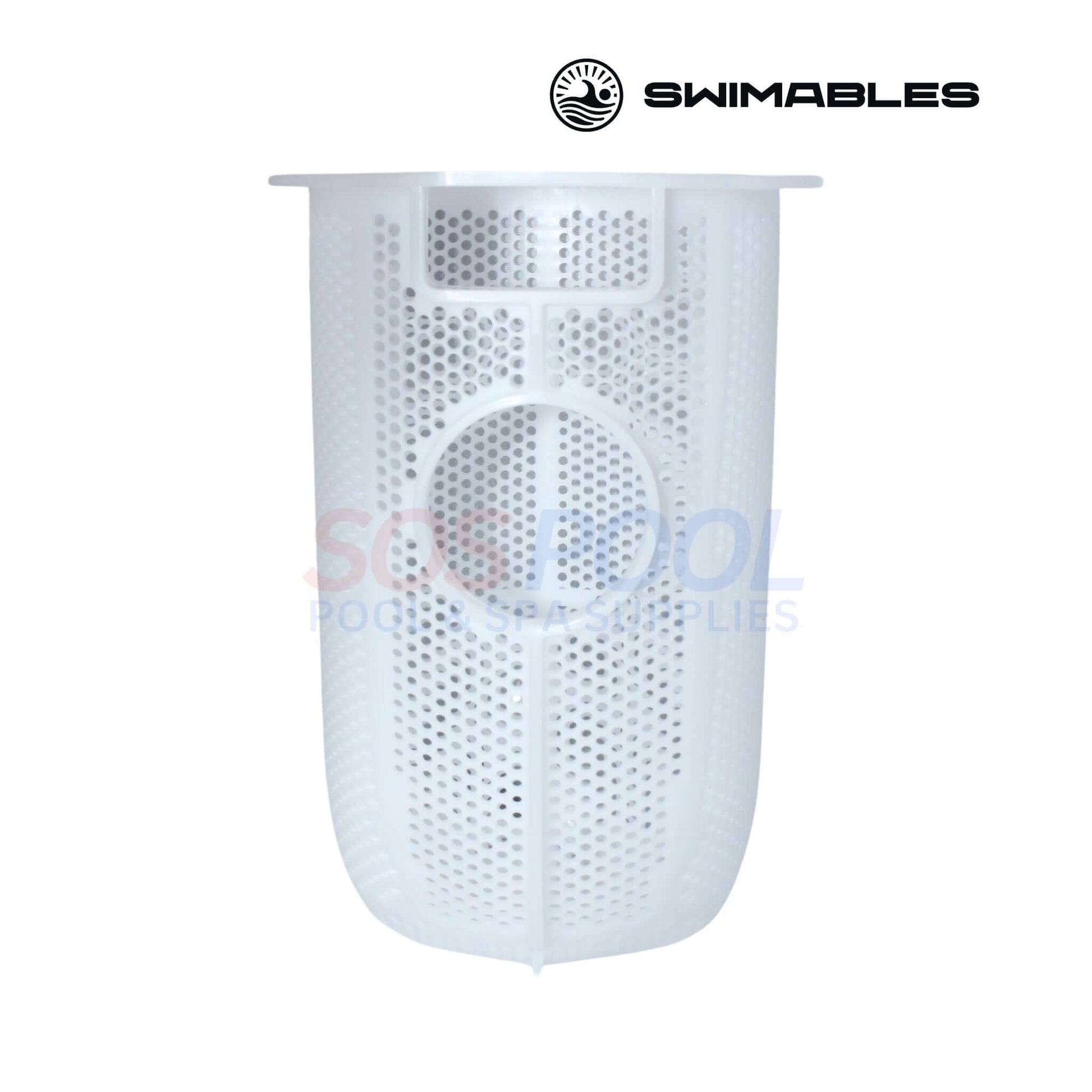 Swimables Hayward TriStar Pump Basket | SPX3200M | SW-90-320 in white, showcasing effective strainer slots, ideal for pool maintenance.