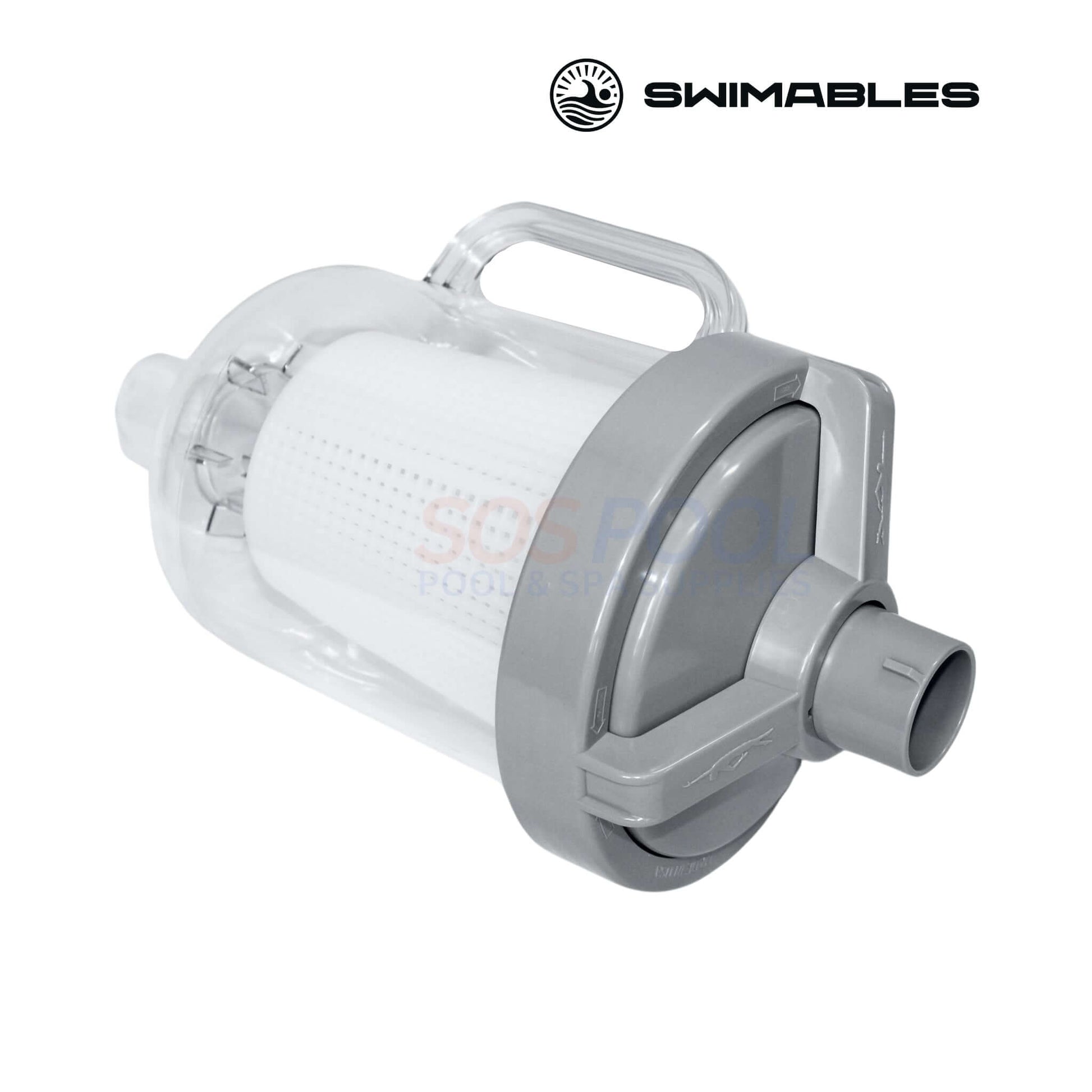 Swimables Heavy-Duty Standard Pool Leaf Canister SW-10-560 for effective pool maintenance and debris trapping. SOS Pool.