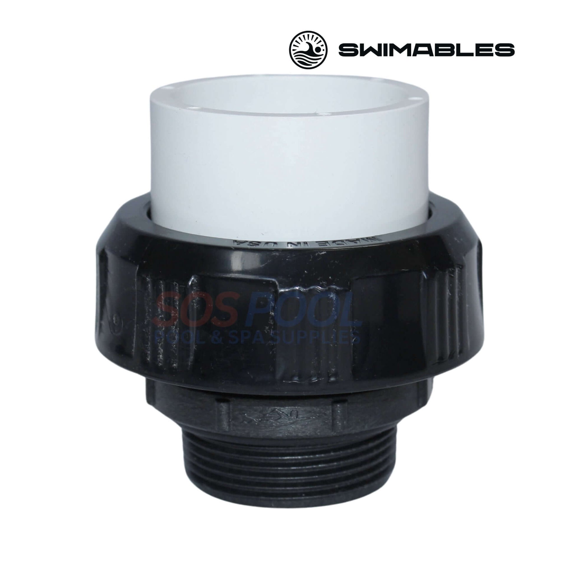 Swimables High Temp Union SW-30-215 with 1.5" MIP and socket connections for secure pool fittings at SOS Pool.