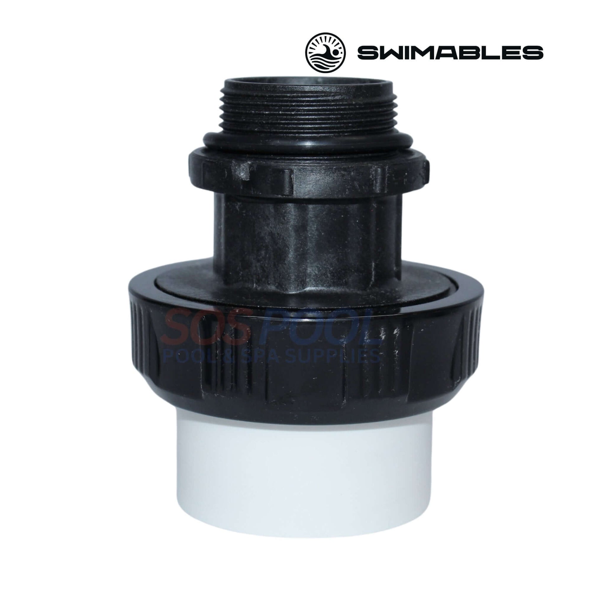 Swimables High Temp Union SW-30-317 with 1.5" MIP and 2" Socket for pool systems by SOS Pool.