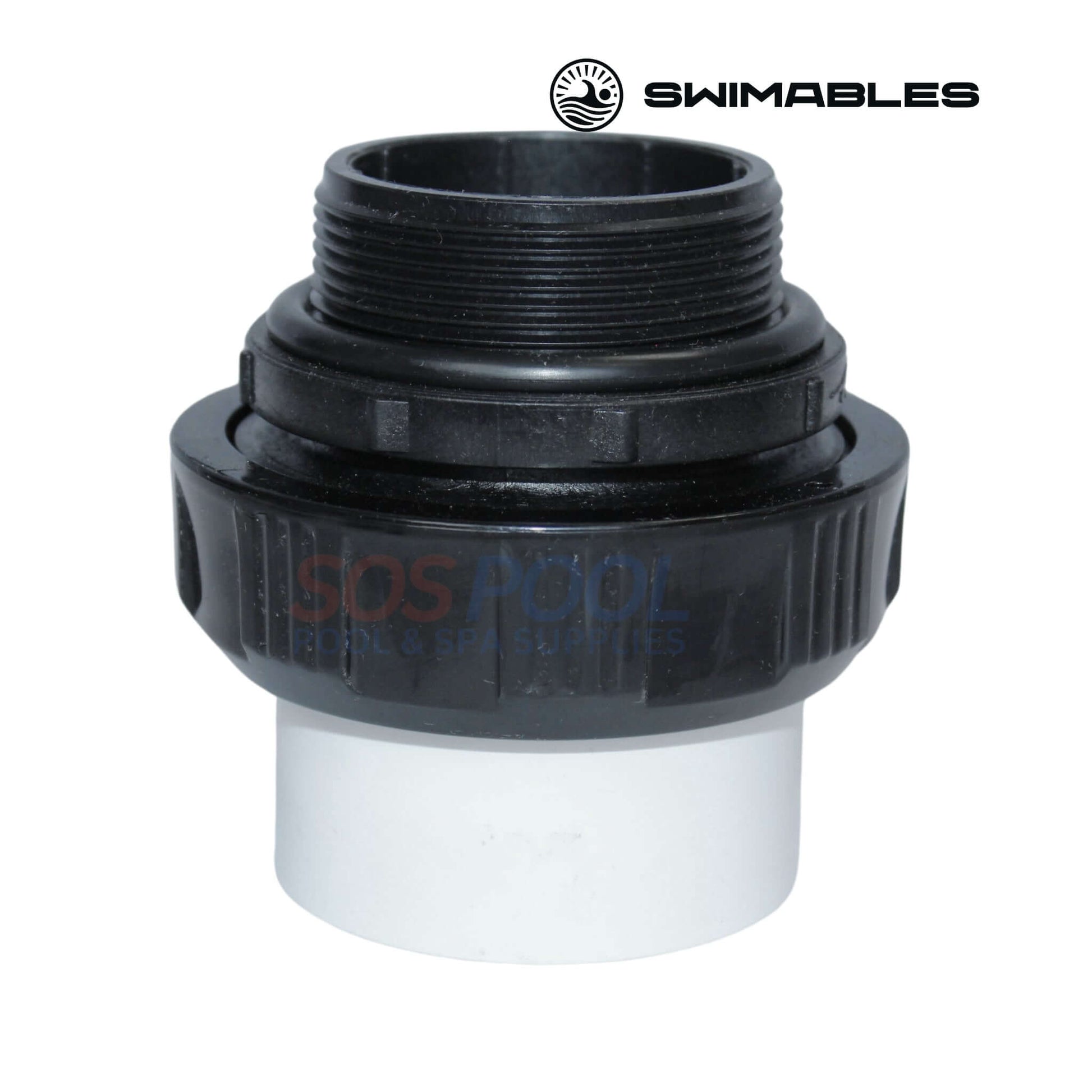 Swimables High Temp Union SW-30-220, 2" MIP x 2" Socket, ideal for SOS Pool high-temperature applications.