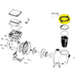 Diagram of Swimables Lid Clamp Locking Ring SW-21-199 for Pentair Whisperflo & Intelliflo pumps, SOS Pool.