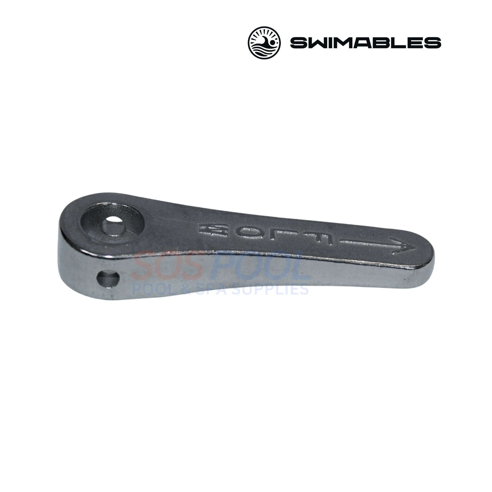 Swimables Ortega Valve 316 Stainless Steel Handle SW-31-392 for SOS Pool systems, durable and corrosion-resistant.