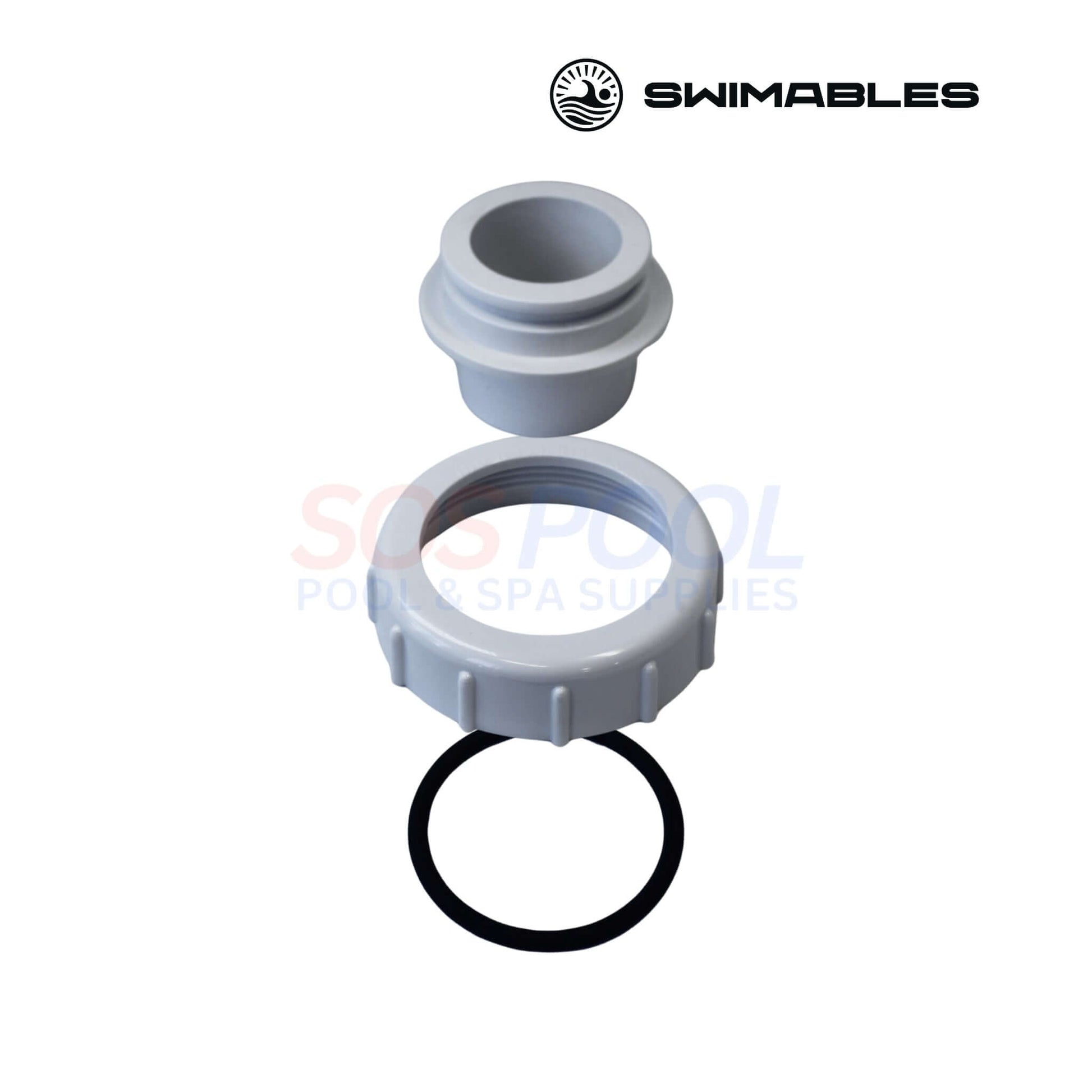 Swimables Pentair Bulkhead Union Kit | 271096 | SW-26-096 parts including O-ring and half-union for pool filters.