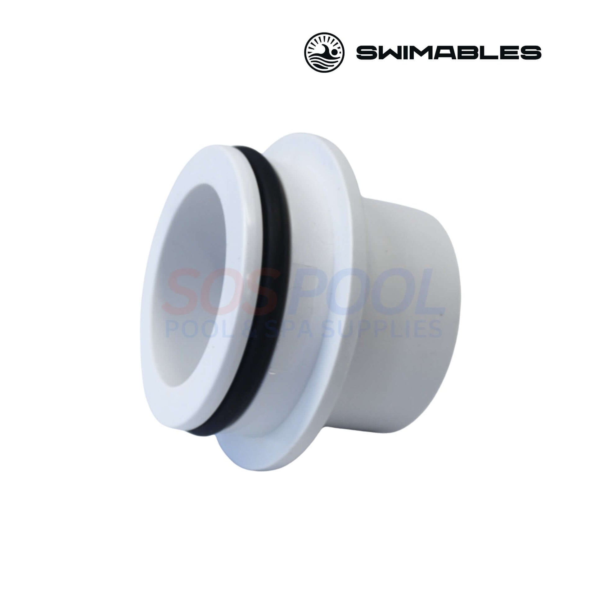 Swimables Pentair Bulkhead Union Kit | 271096 | SW-26-096 half-union with black O-ring, suitable for pool filter connections.
