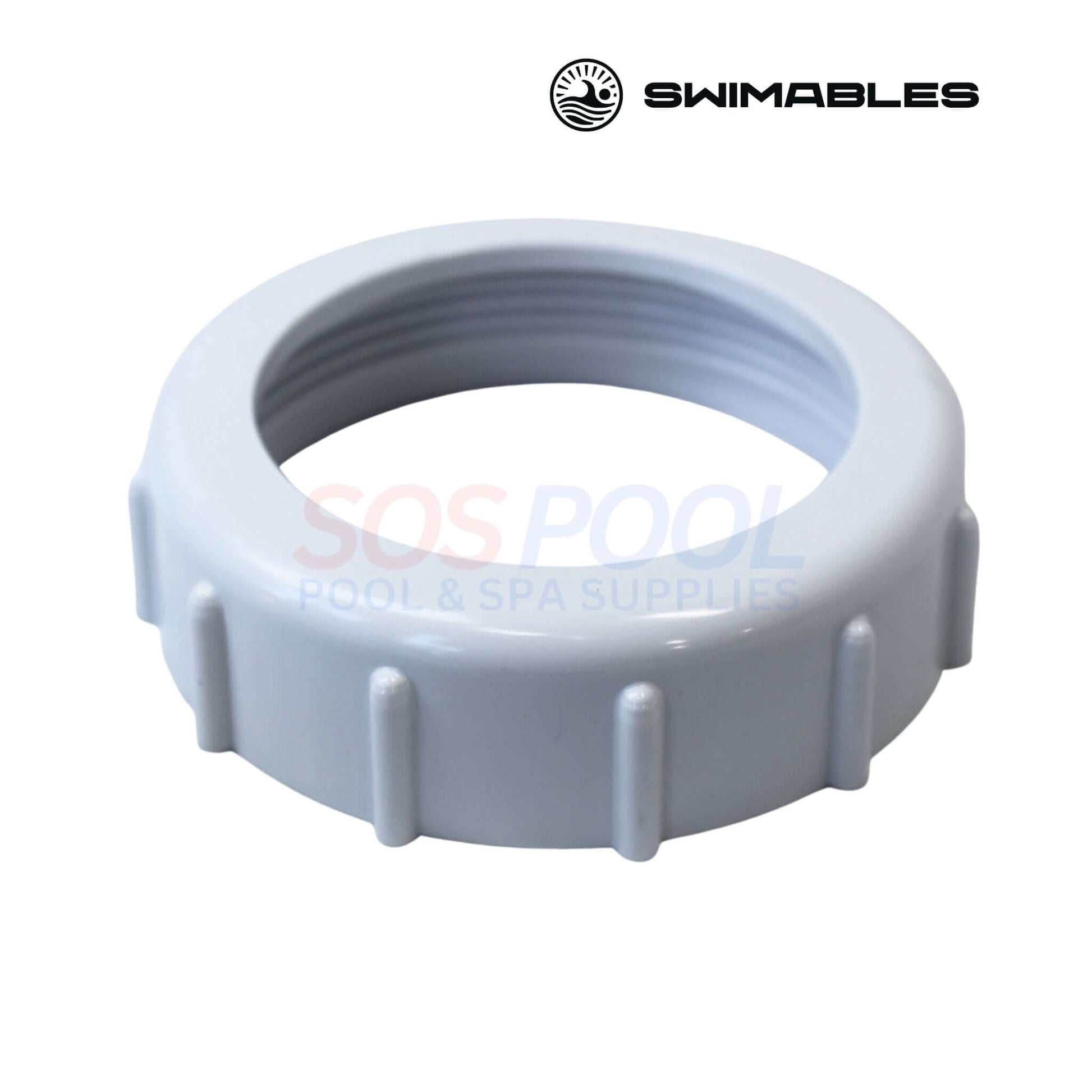 Swimables Pentair Bulkhead Union Kit | 271096 | SW-26-096 white half-union, used for pool supplies and swimming pool parts.