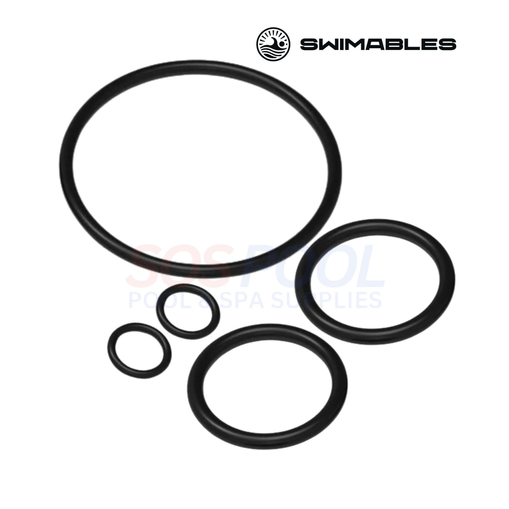 Swimables Pentair FNS Plus Push & Pull Backwash O-Ring Kit | SW-80-513, 5 durable O-rings for pool valve sealing by SOS Pool.