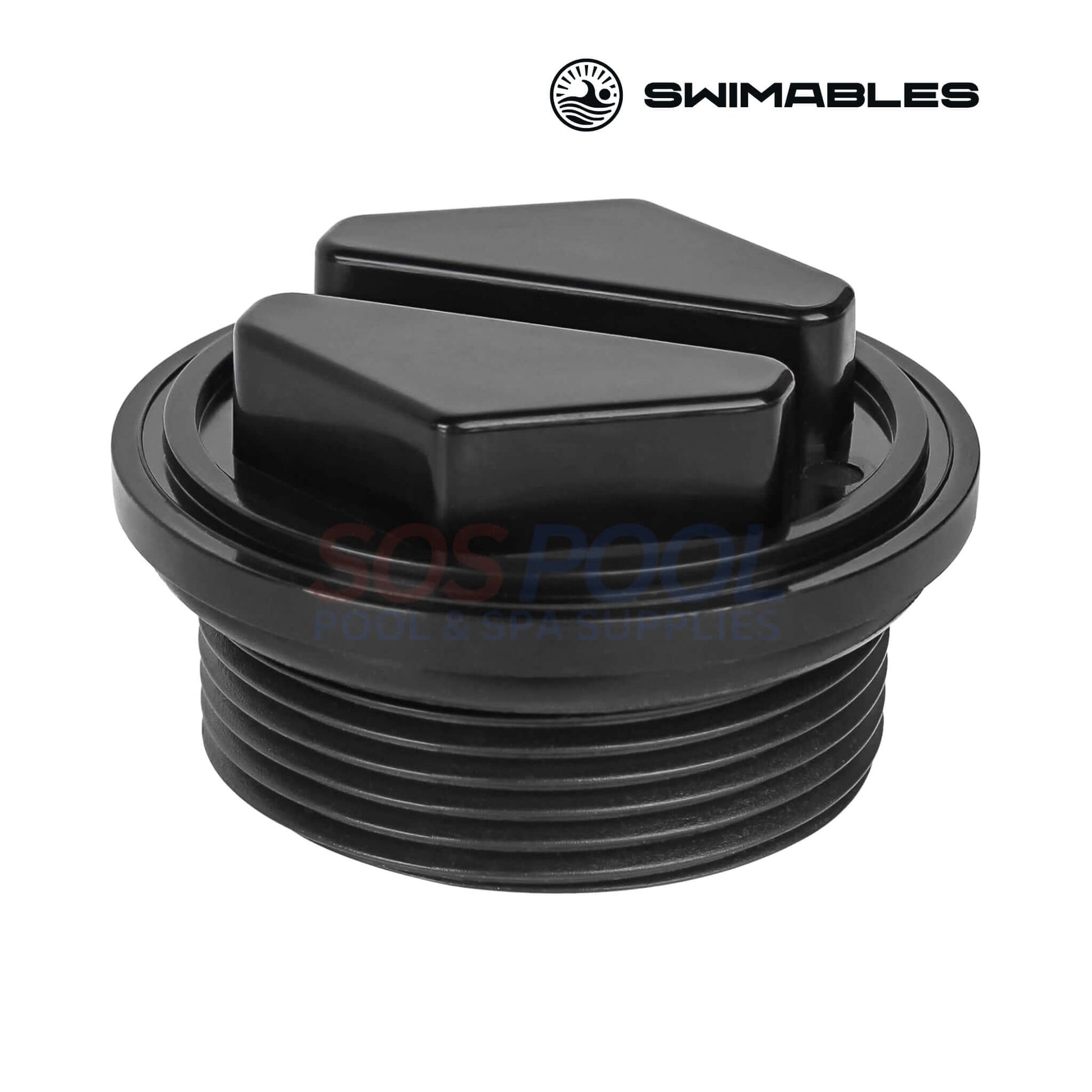 Swimables Pentair Filter 1.5" Drain Plug | 86202000 | SW-26-862 in black, designed for cartridge and D.E. filters, features built-in O-ring.