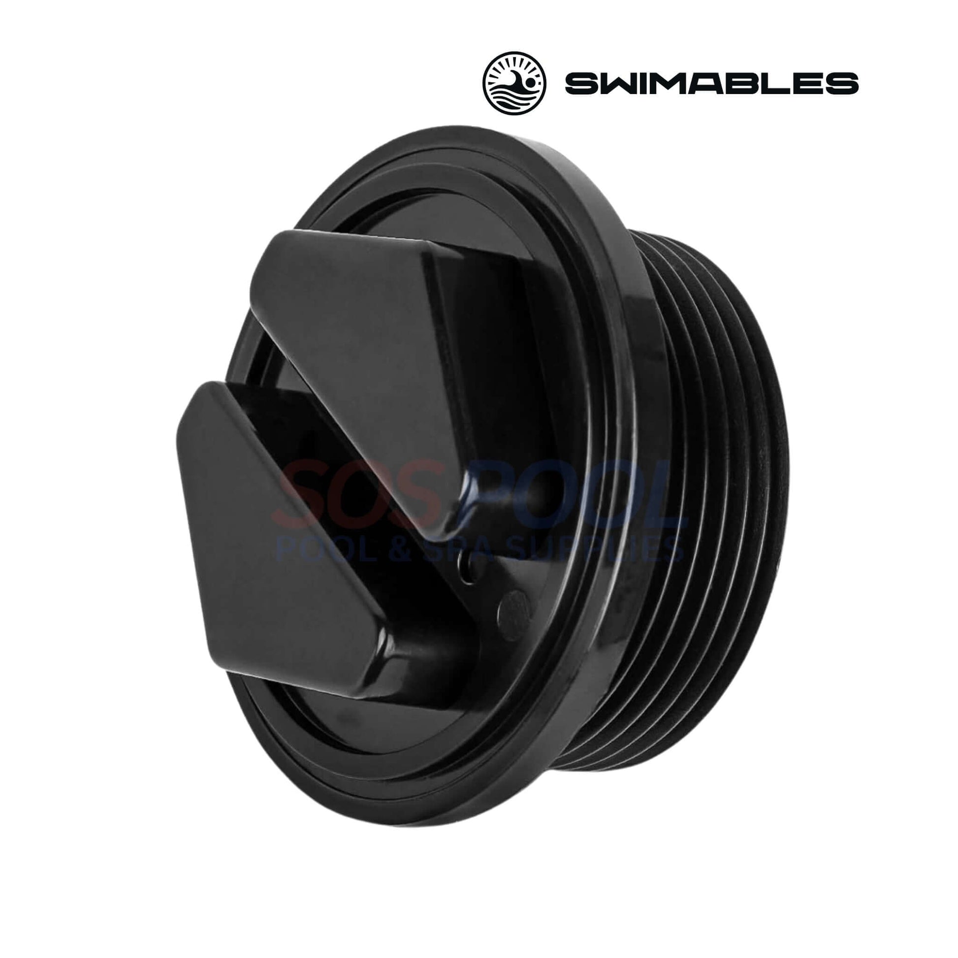 Swimables Pentair Filter 1.5" Drain Plug | 86202000 | SW-26-862, black drain plug for pool filters by SOS Pool.