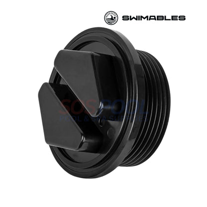 Swimables Pentair Filter 1.5" Drain Plug | 86202000 | SW-26-862, black drain plug for pool filters by SOS Pool.