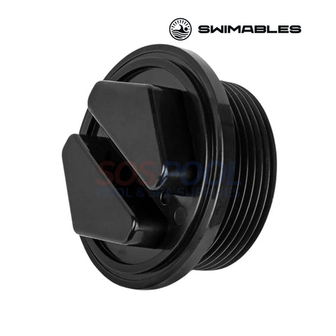 Swimables Pentair Filter 1.5" Drain Plug | 86202000 | SW-26-862, black drain plug for pool filters by SOS Pool.