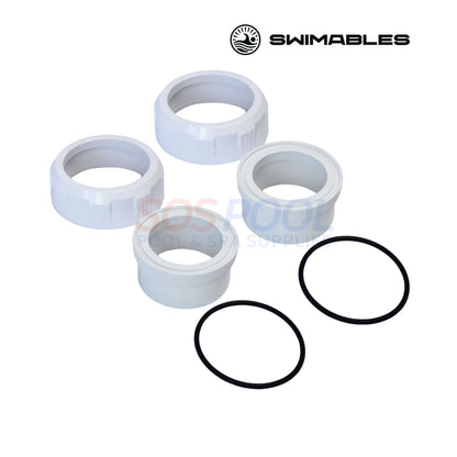 Swimables Pentair Heater 2" Half Union Adapter Kit | PKG188Z | SW-41-188 showing 2" slip unions and O-rings for reliable pool connections. SOS Pool supplies.