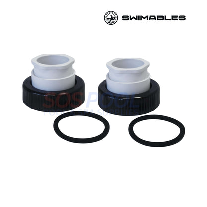 Swimables Pentair IntelliFlo3 2" x 2.5" Union Kit | 410028 | SW-21-028 with union nuts and gaskets for pool supplies.