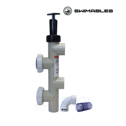 Swimables Pentair Push Pull Backwash Valve | 263064 | SW-26-064, heavy-duty PVC construction, used for pool filtration systems.