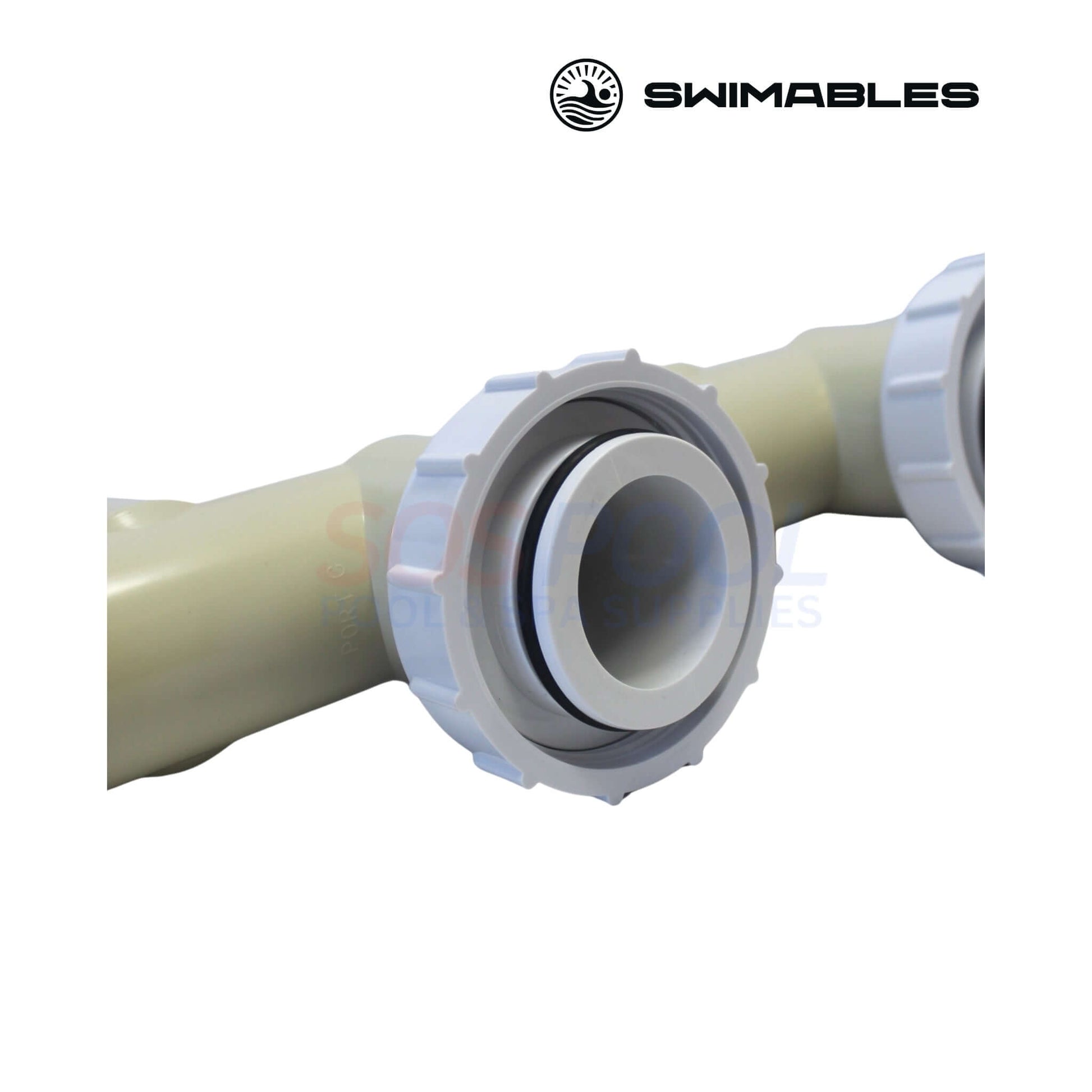Swimables Pentair Push Pull Backwash Valve | 263064 | SW-26-064 close-up view showing heavy-duty PVC construction, ideal for pool supplies.