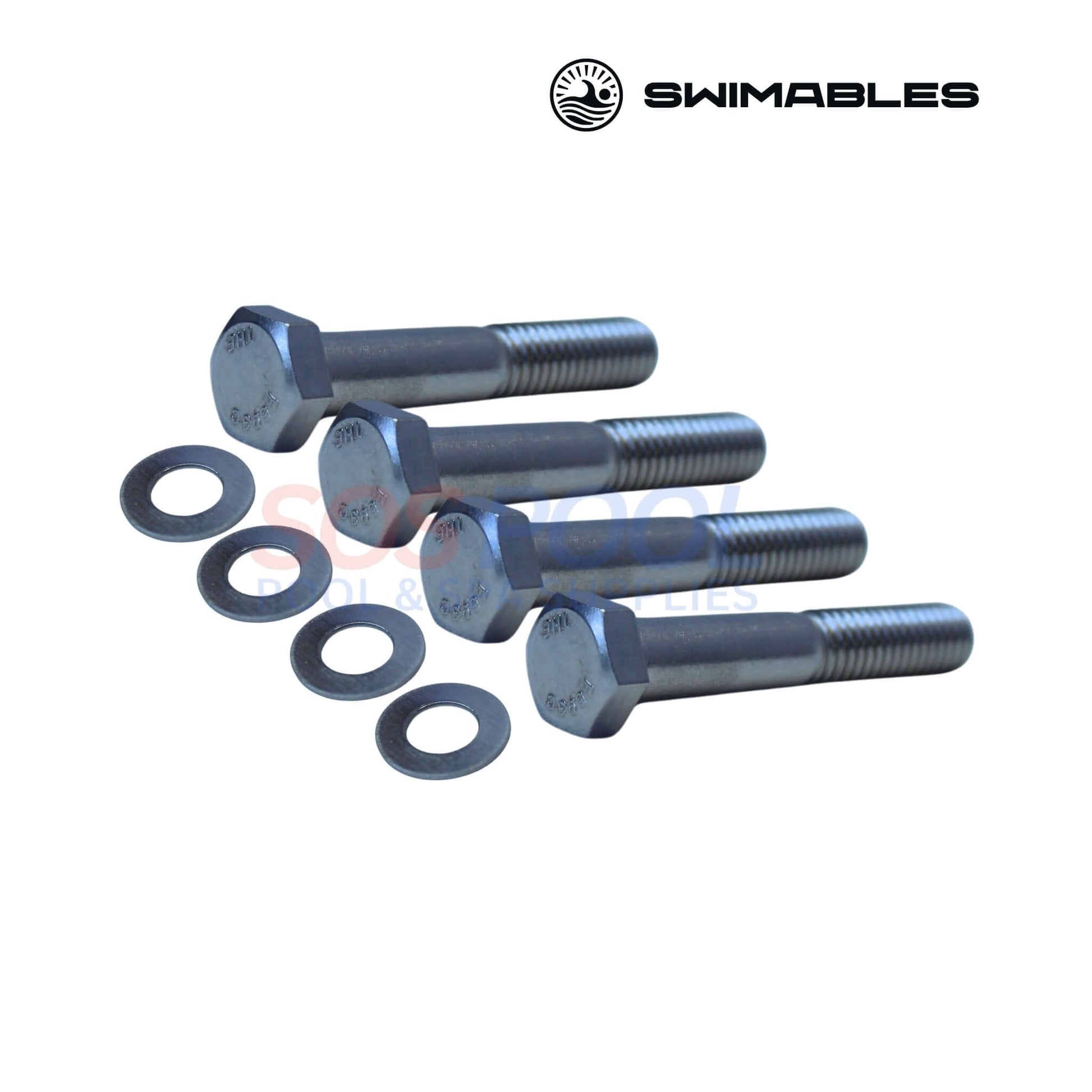 Swimables Pentair SuperFlo Hardware Kit | SW-21-308 includes bolts and washers for pool pump repairs, essential for structural integrity.