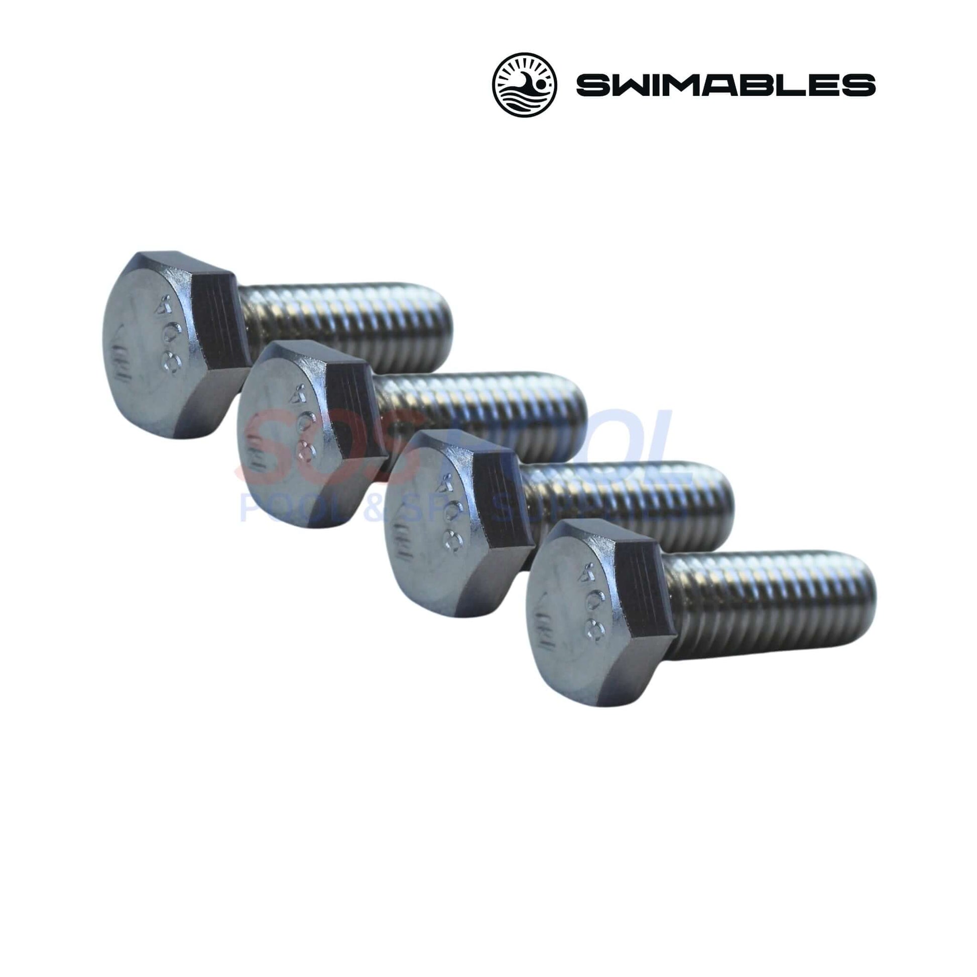 Swimables Pentair SuperFlo Hardware Kit | SW-21-308, set of hex screws for pool pump repair, high-quality stainless steel, for SOS Pool.