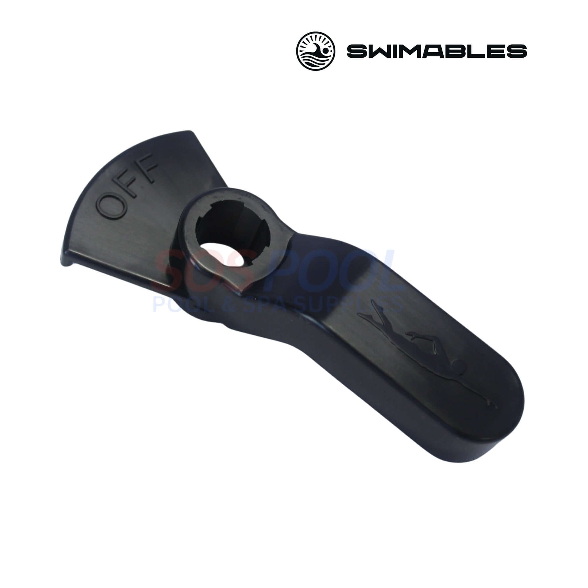 Swimables SW-35-500 Valve Hand | Jandy Pro Series | 3500+ in black, designed for precise valve control for pools.