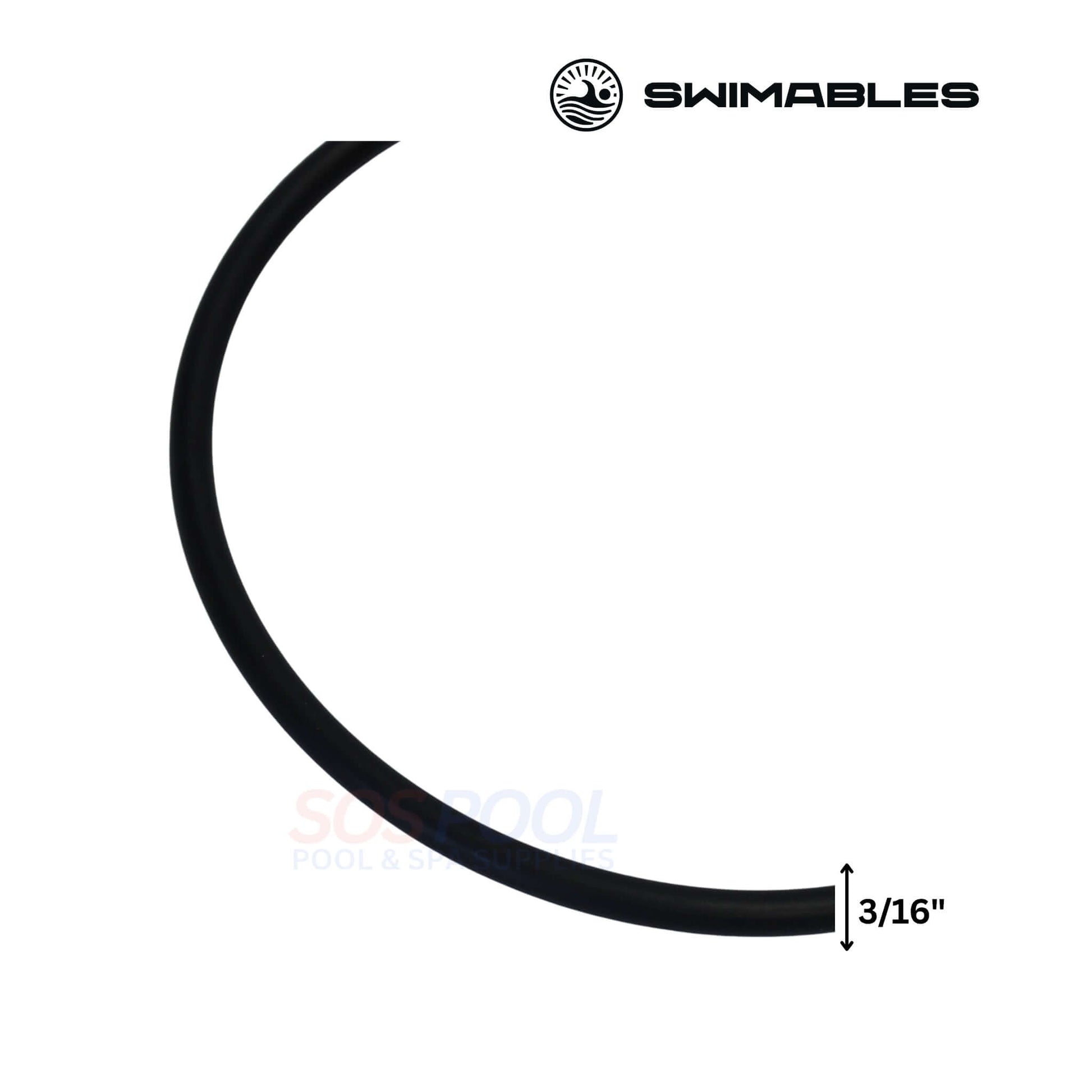 Swimables SuperFlo Lid O-Ring | 357255 | SW-80-150, black, 3/16" diameter, ideal for pool pump sealing, SOS Pool supplies.