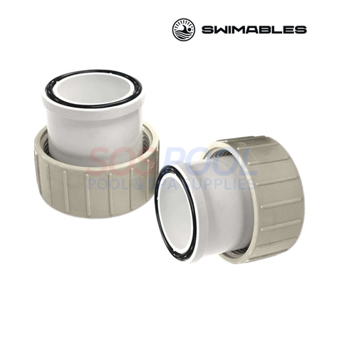 Swimables Union Kit for Pentair SuperFlo & SuperMax Pumps, 1.5"-2" connections, durable plumbing solution from SOS Pool.