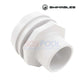Swimables White Flush Mount Return Fitting | 1" Socket x 1" Eyeball | SW-30-815, showing white ABS material and flush mount design.