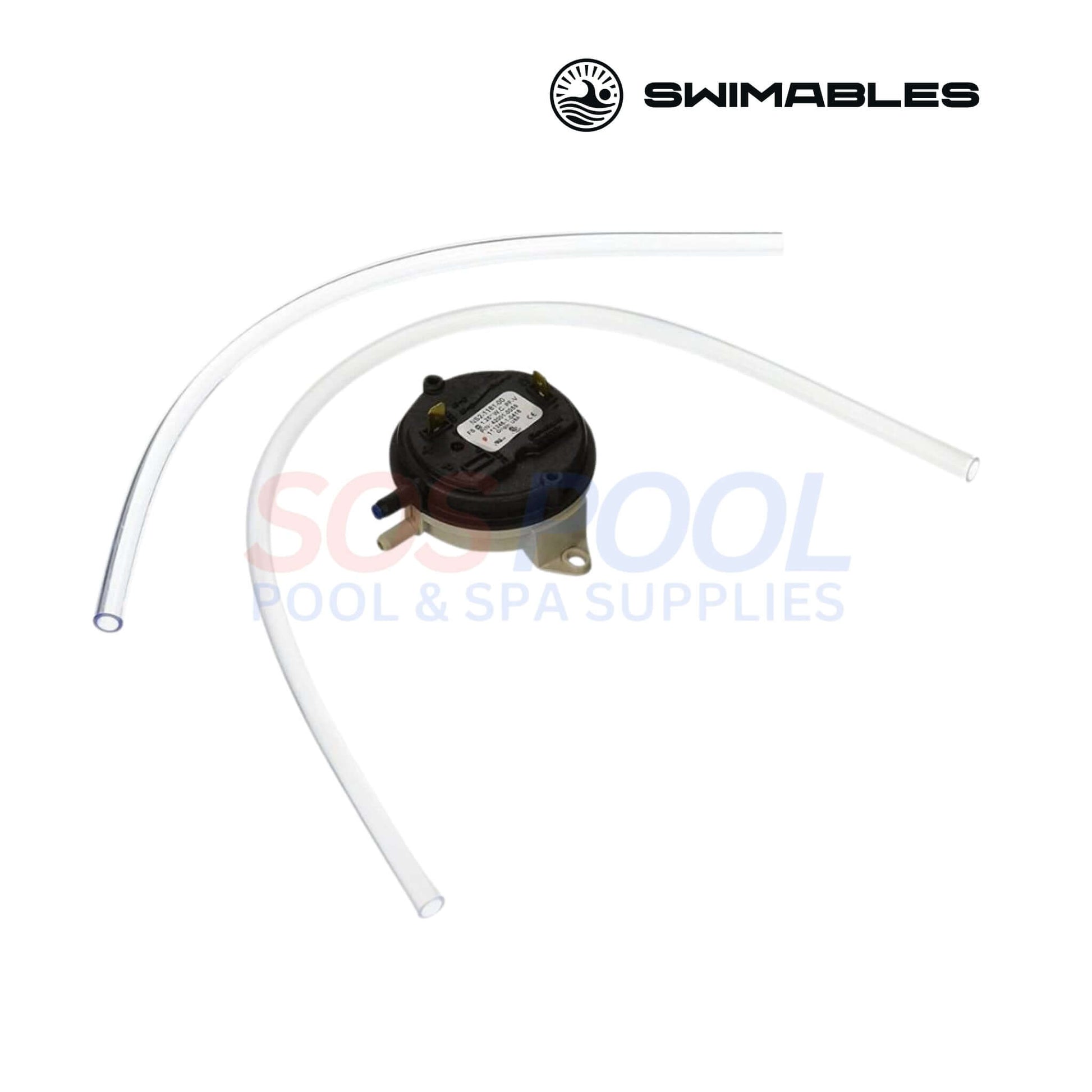 Swimables air flow switch for Pentair MasterTemp and Max-E-Therm heaters with two attachment hoses from SOS Pool.