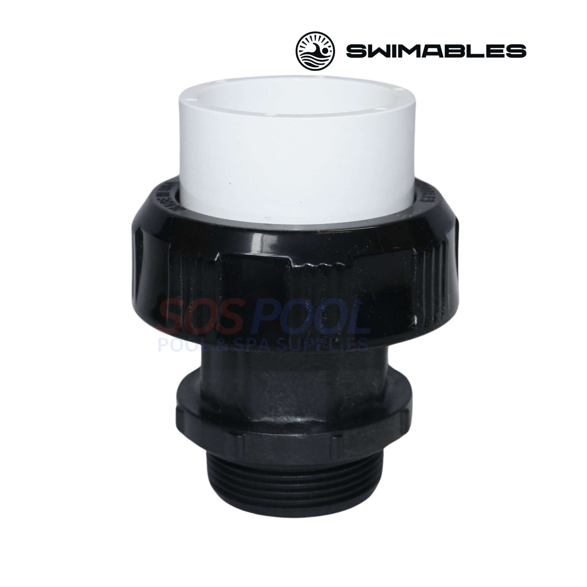 Swimables High Temp Union SW-30-320 for pool and spa, 2" MIP x 2" Socket, durable, high-temperature connection - SOS Pool