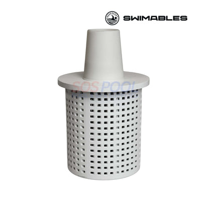 Swimables Inverted Skimmer Basket | SW-91-099 in white, designed for effective debris capture in inground pools, from SOS Pool.