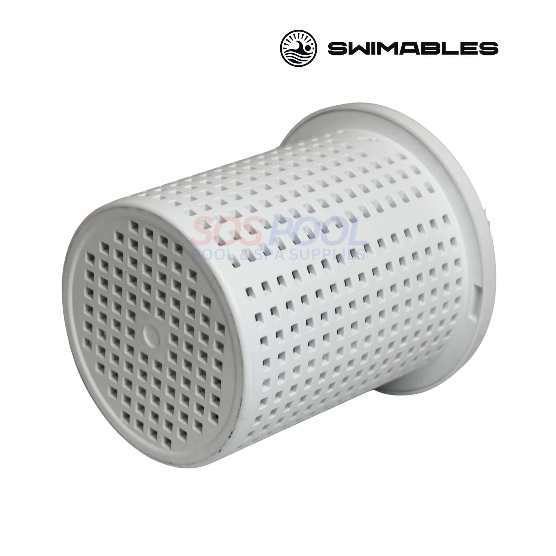 Swimables Inverted Skimmer Basket | SW-91-099 in white, designed for efficient debris capture in inground pool skimmers, SOS Pool supplies.