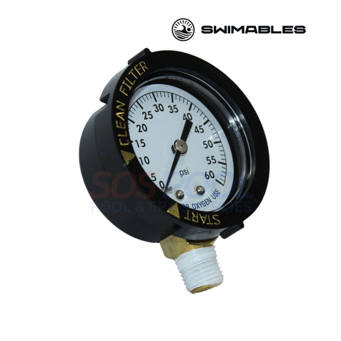 Swimables Pressure Gauge SW-25-058 for Pentair filters, 0-60 PSI, essential for pool filtration monitoring, SOS Pool.
