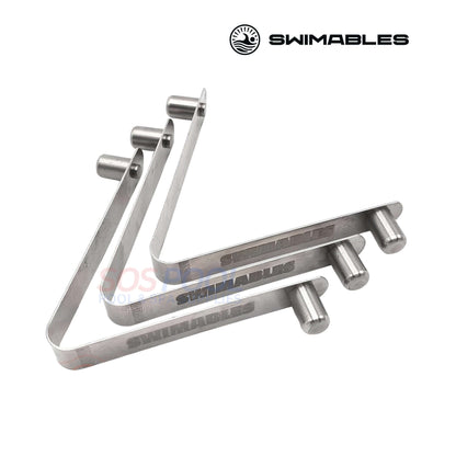 Swimables Stainless Steel V-Clips 3 Pack | SW-10-033 showing durable, rust-resistant clips for pool cleaning tools, perfect for SOS pool supplies.