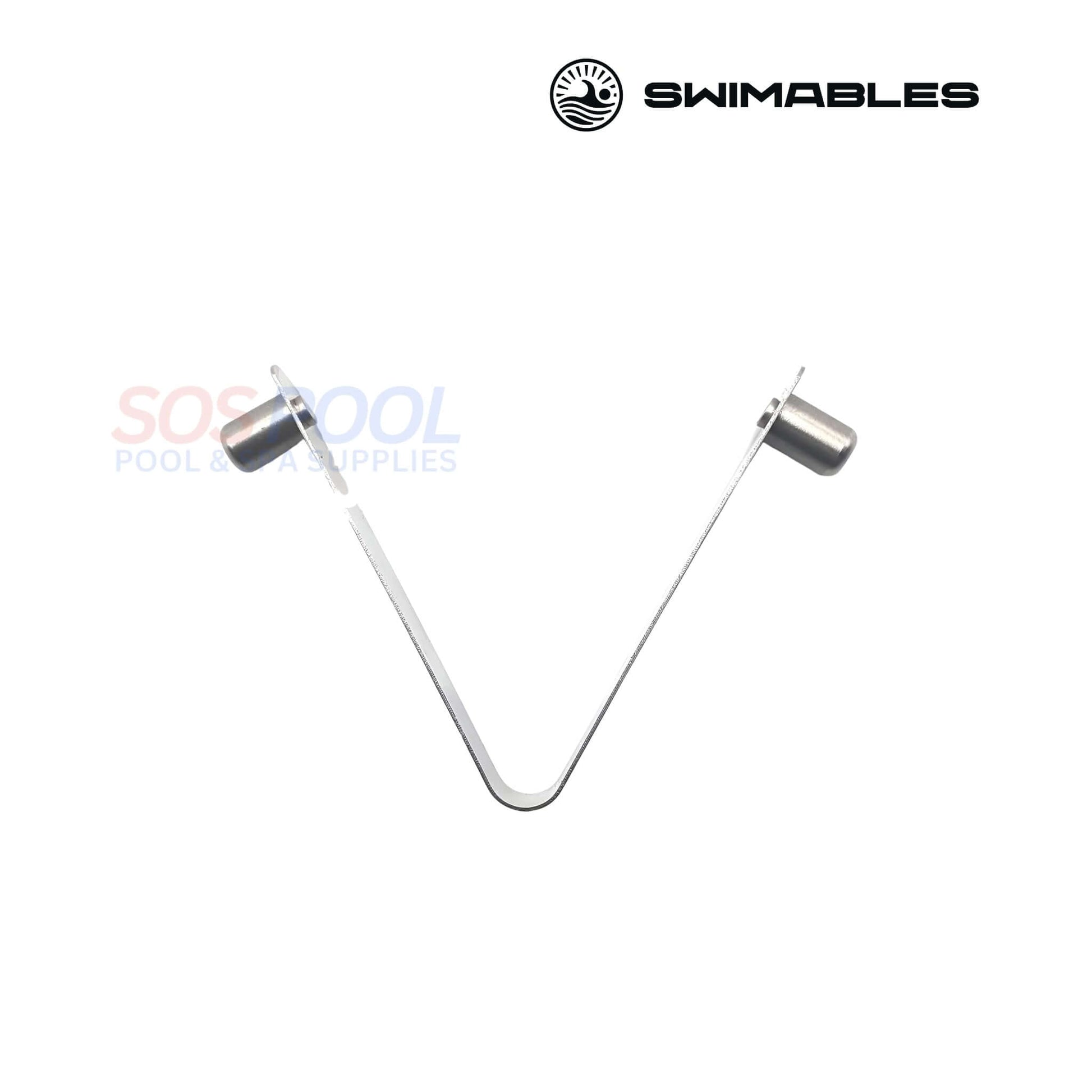 Swimables Stainless Steel V-Clips 3 Pack | SW-10-033, durable V-clip for securing pool tools, stainless steel construction, SOS Pool supplies.