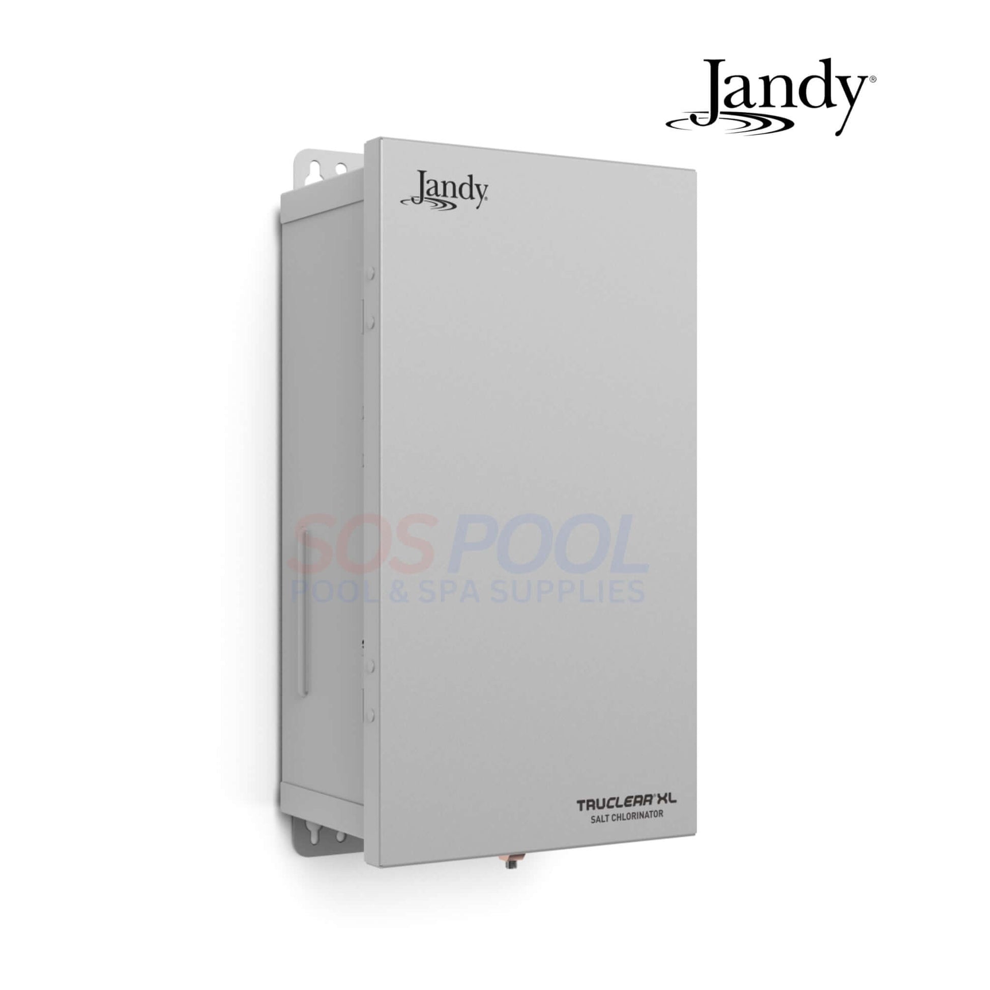 Jandy TruClear XL Smart Power Pack TRUCLEARPS, side view, compact design for saltwater chlorination in large pools, from SOS Pool Supplies.